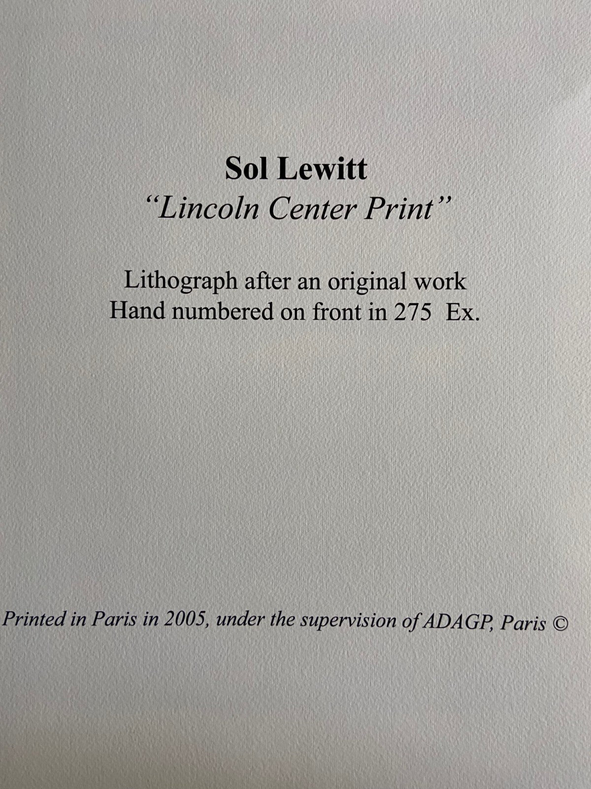 Sol Lewitt Lithograph Coa Signed Numbered O.P. - Josef Albers