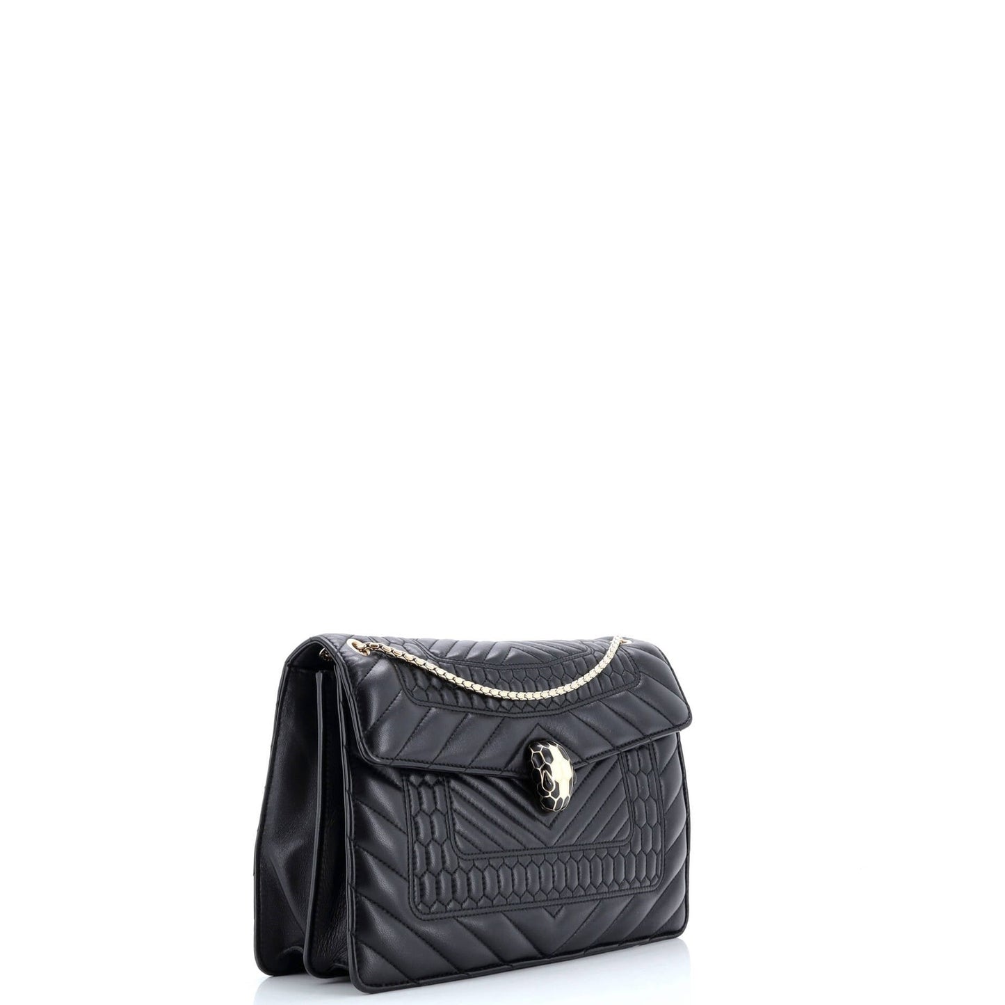 Bvlgari Serpenti Forever Shoulder Bag Quilted Leather Medium