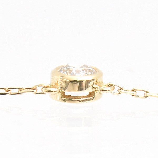 Ahkah Necklace 1P Diamond One-Point Diamond K18 Yellow Gold