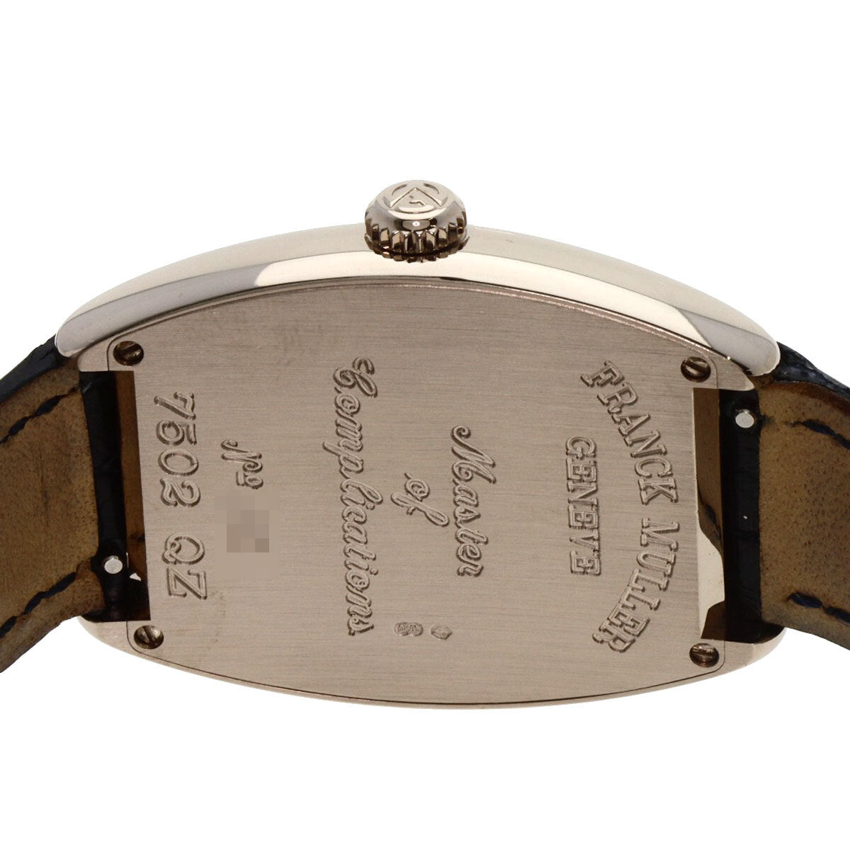 Franck Muller Tonneau Curvex Watches 7502Qz K18 White Gold/Leather Boys