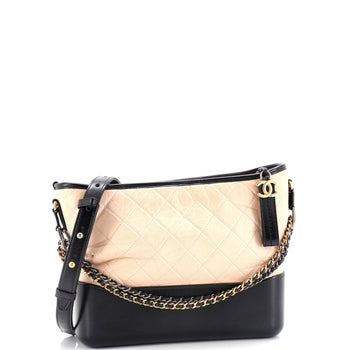 Chanel Bicolor Gabrielle Hobo Quilted Aged Calfskin Medium