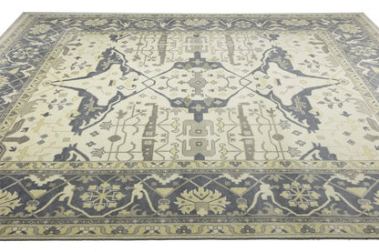 Handmade Oushak Oriental Rug 12X15 Ft Oversized