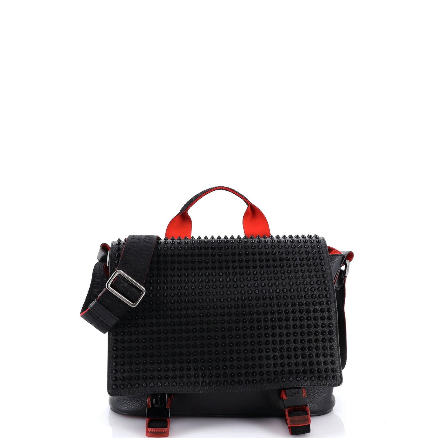 Christian Louboutin Loubiclic Messenger Bag Spiked Leather Small