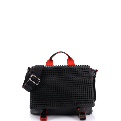 Christian Louboutin Loubiclic Messenger Bag Spiked Leather Small