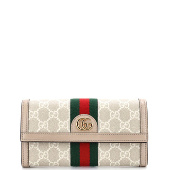 Gucci Ophidia Continental Wallet Gg Coated Canvas