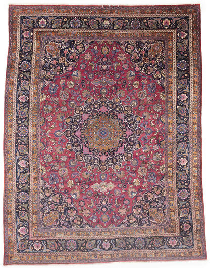 Handmade Traditional Floral Style Signed Rug Wool Oriental Home Carpet 10X13 ft