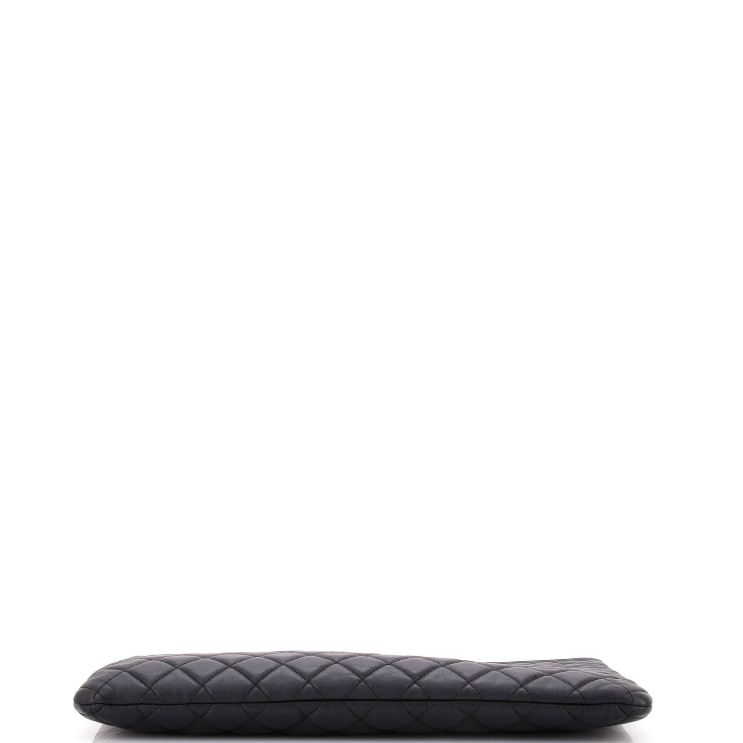 Chanel Boy O Case Clutch Quilted Lambskin Large