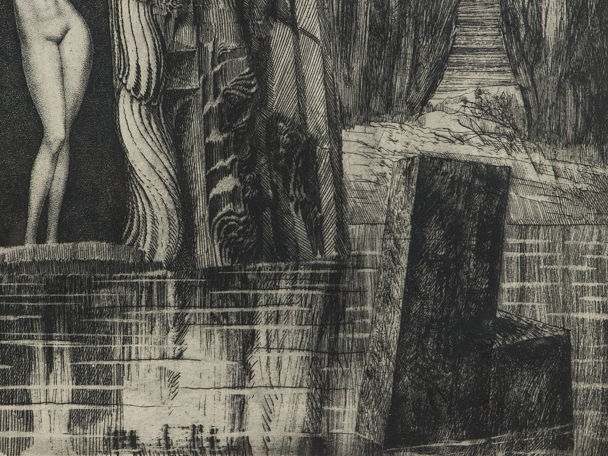 Ernst Fuchs Birth Of Venus Etching, Signed, Very Rare Ed.20, Fantastic Realism