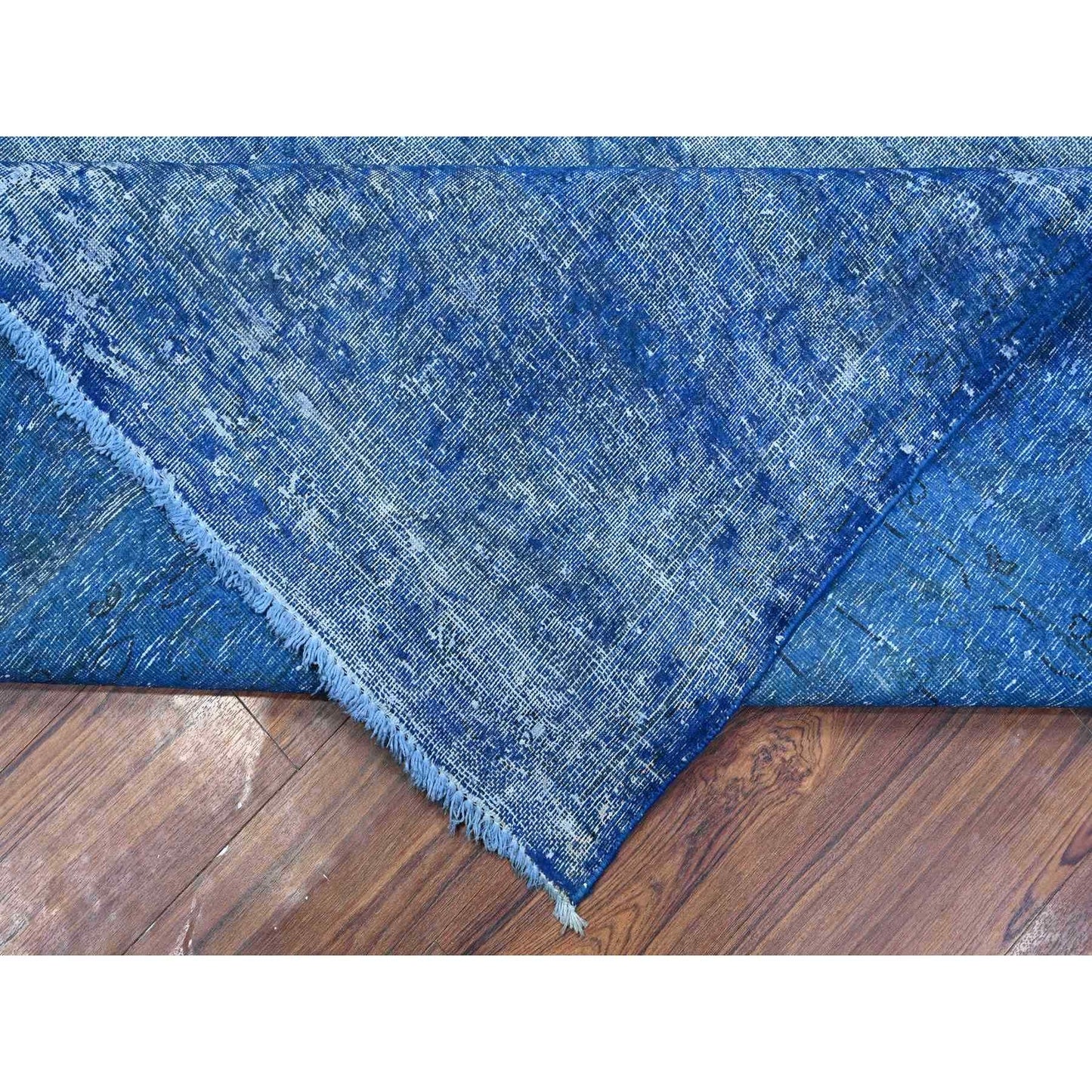9'5"X12'7" Mavericks Blue Vintage Zoroastrian Karman Wool Oriental Rug