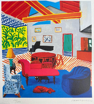 David Hockney Lithograph Coa Signed Op Numbered By Hand Limited
