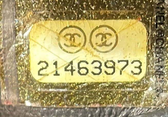 Large Chanel CC Frame Clutch Quilted Caviar