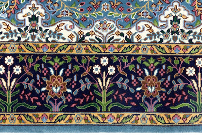 Handmade Kirman Oriental Rug Classic Floral