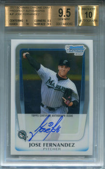 Jose Fernandez Autographed 2011 Bowman Chrome