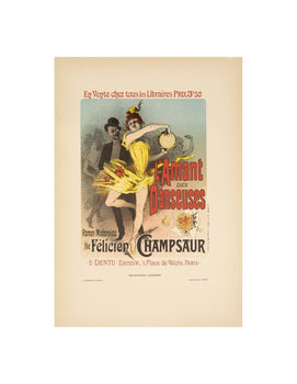 Original Vintage Poster L'Amant Des Danseuses By Cheret Affiches Illustrees 1896
