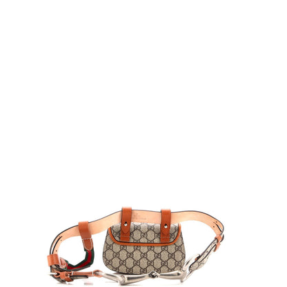 Gucci Bamboo 1947 Belt Bag Gg Coated Canvas Mini
