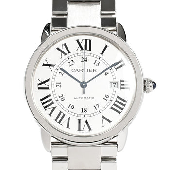 Cartier Rondo Solo De Cartier Xl W6701011 Silver Men'S Used Watch #71021