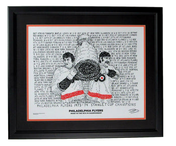 Philadelphia Flyers 1973-74 Stanley Cup Champs 16X20 Word Art Framed 166788