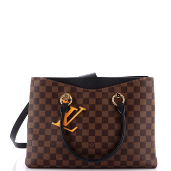 Louis Vuitton Lv Riverside Handbag Damier With Leather