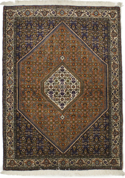 4X5 Ft Hand-Knotted Vintage Floral Rug Plush