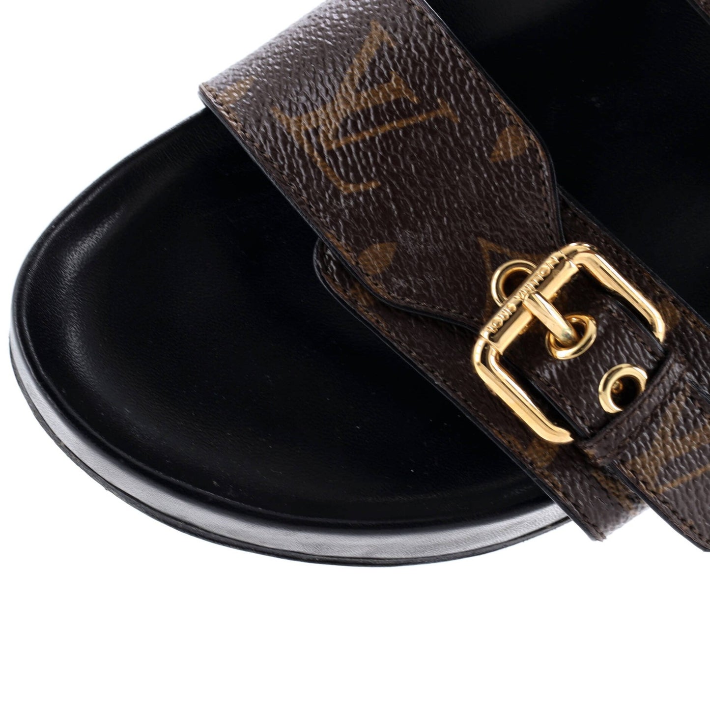 Louis Vuitton Women'S Bom Dia Flat Mules Monogram Canvas