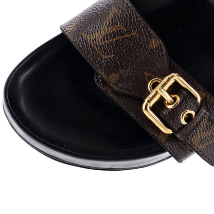 Louis Vuitton Women'S Bom Dia Flat Mules Monogram Canvas