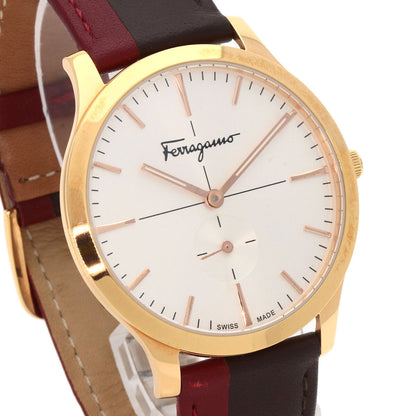 Salvatore Ferragamo Slim Small Seconds Watches Sfde00618 Pgp/Leather Mens