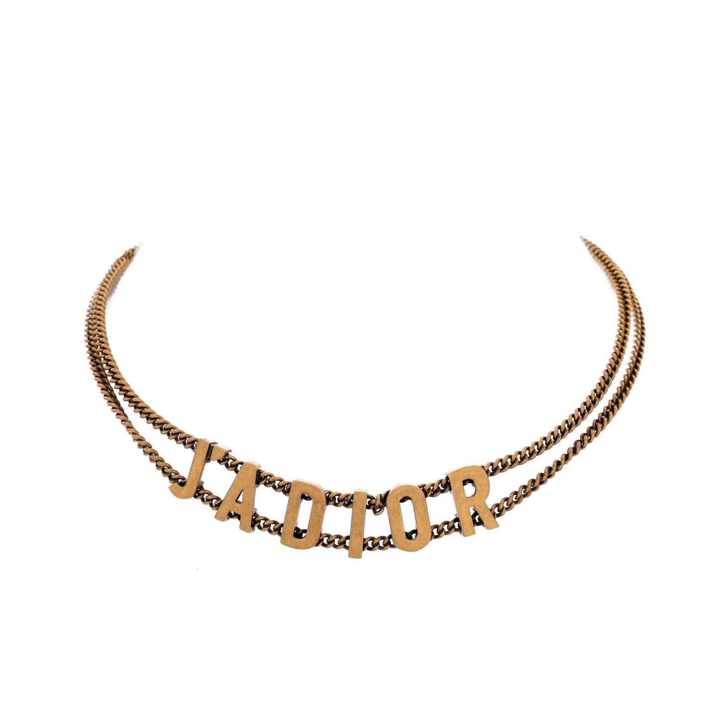 Christian Dior J'Adior Chain Choker Necklace Metal