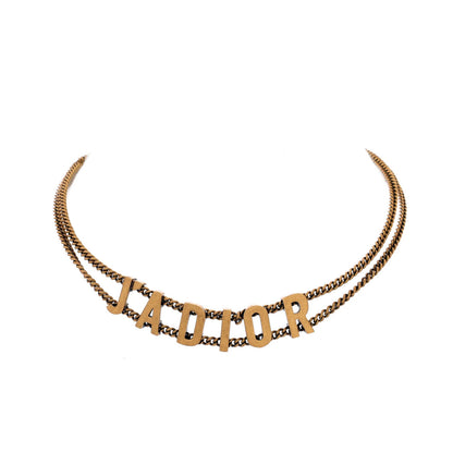 Christian Dior J'Adior Chain Choker Necklace Metal