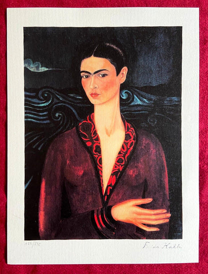 Frida Kahlo Lithograph Coa Numbered By Hand Signed Limited To 275