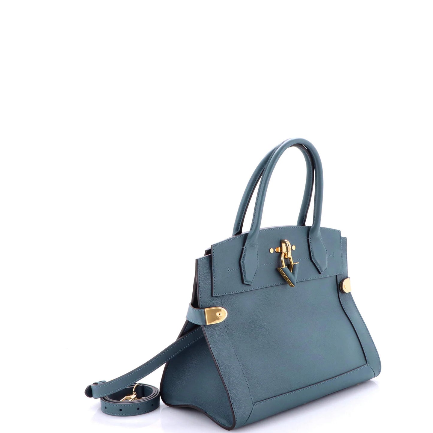 Louis Vuitton Steamer Handbag Leather Mm