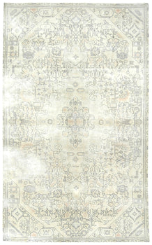 Antique Distressed Oriental Rug Classic Floral