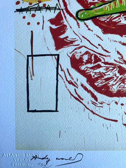 Andy Warhol X Jean-Michel Basquiat Lithograph Coa Signed Numbered 180Ex