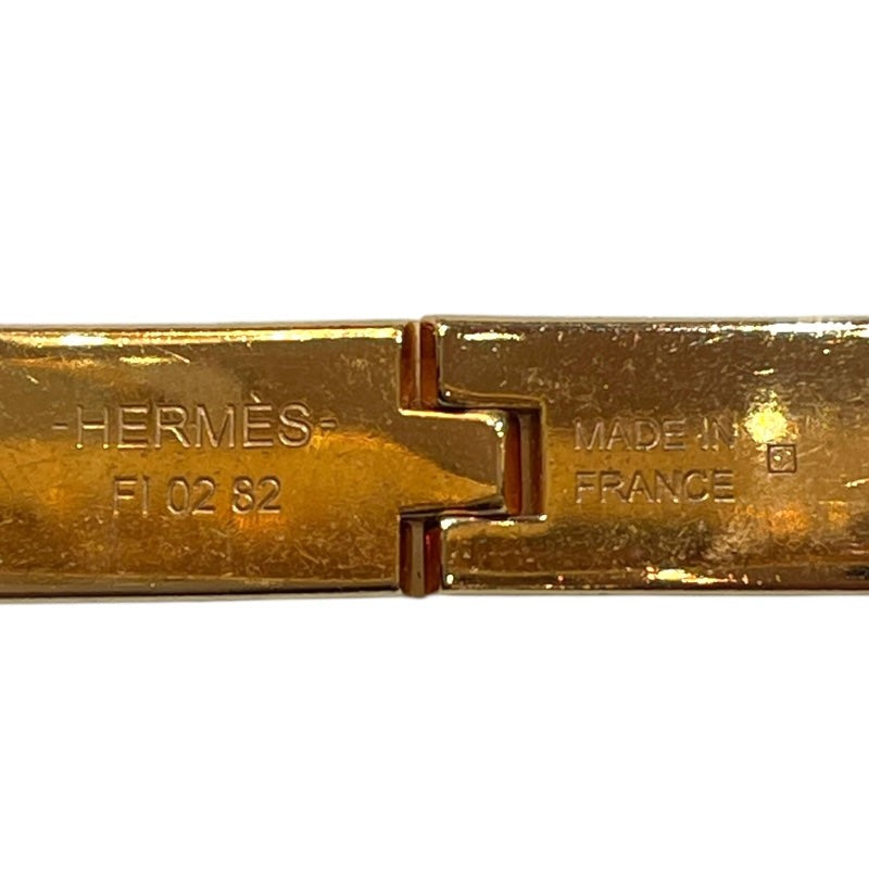 Hermes Mini Clic Bracelet In Nata Gold, Metal, Enamel