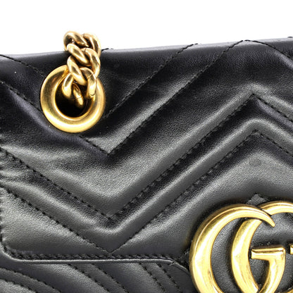 Gucci Gg Marmont Flap Bag Matelasse Leather Small