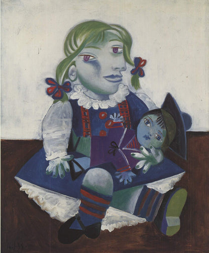 Pablo Picasso Maya With Doll " Offset Lithograph Cubism