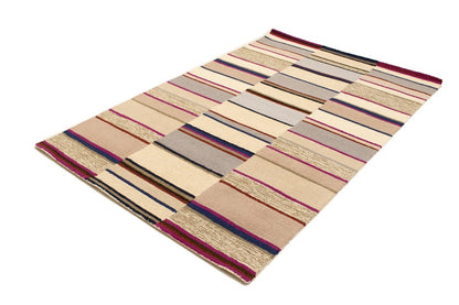 5X8 Ft Modern Hand-Tufted Rug Multicolored