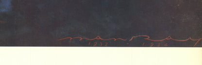 Man Ray Lips " Poster Surrealism Red Gray