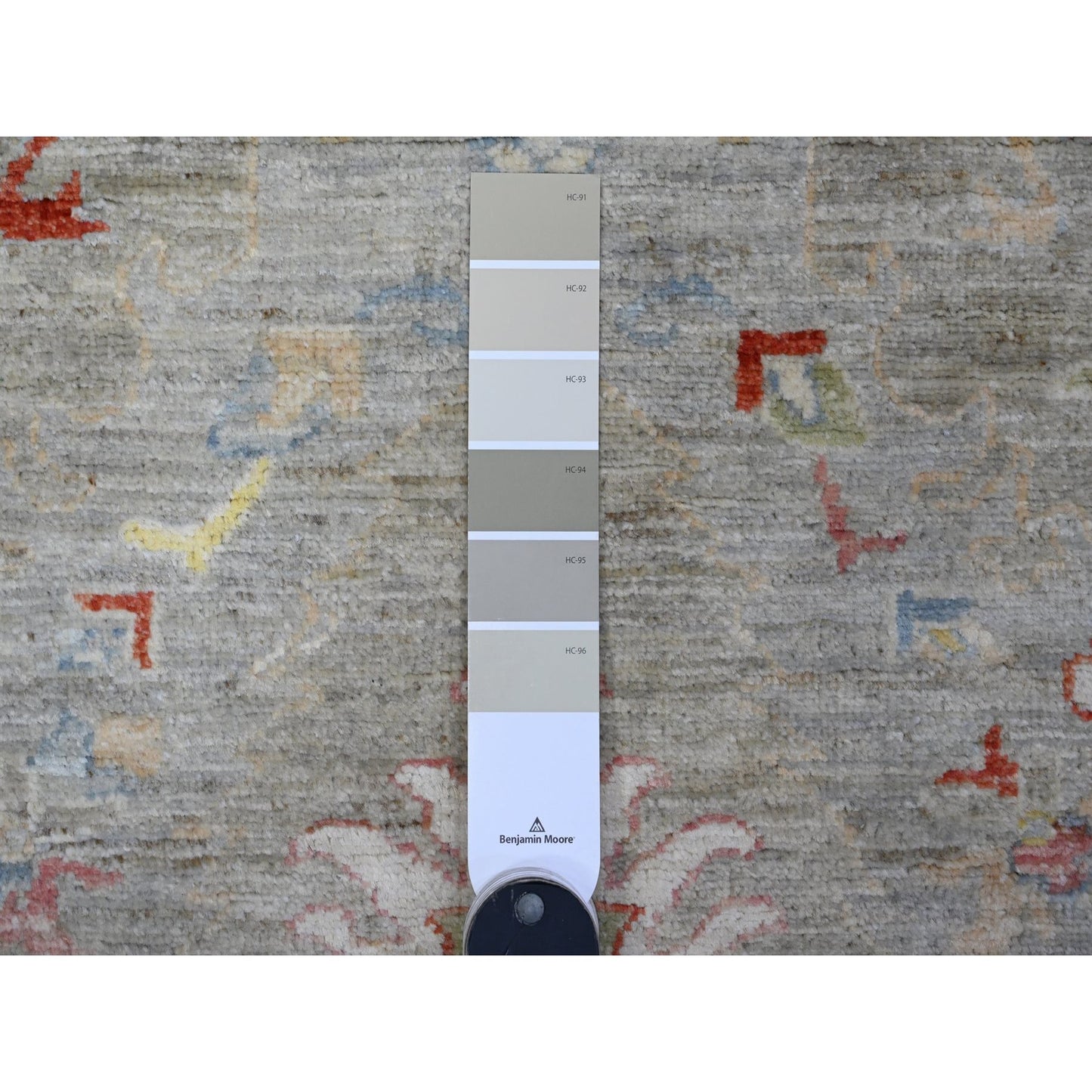 4'2"X9'6" Silver Fine Aryana All Over Design Wide Runner Oriental Rug