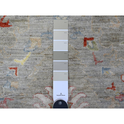 4'2"X9'6" Silver Fine Aryana All Over Design Wide Runner Oriental Rug