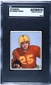 George Thomas 1950 Bowman Card #31 (Sgc Authentic)