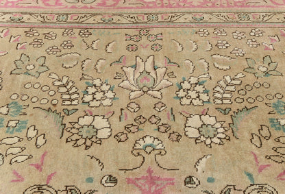 Handmade Distressed Antique Oriental Rug Floral