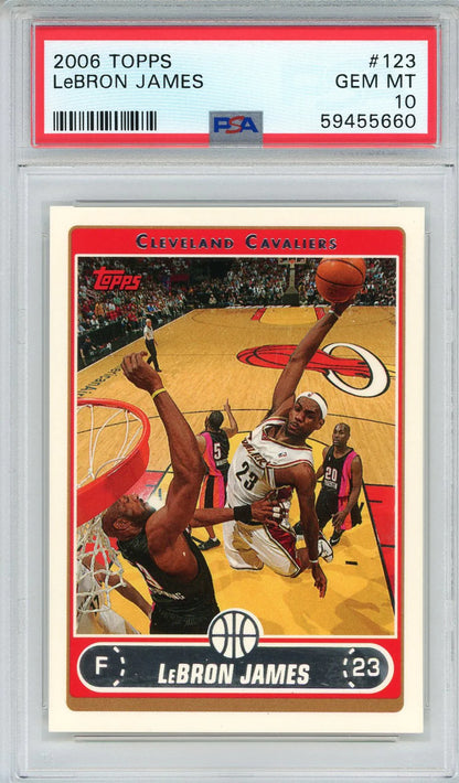 Lebron James 2006 Topps Card #123 (Psa Gem Mt 10)