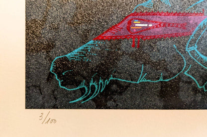 Joan Pon Signed Lithograph "Poligrafa Xv Anys" 1979 Spain Surrealist Art 3/100
