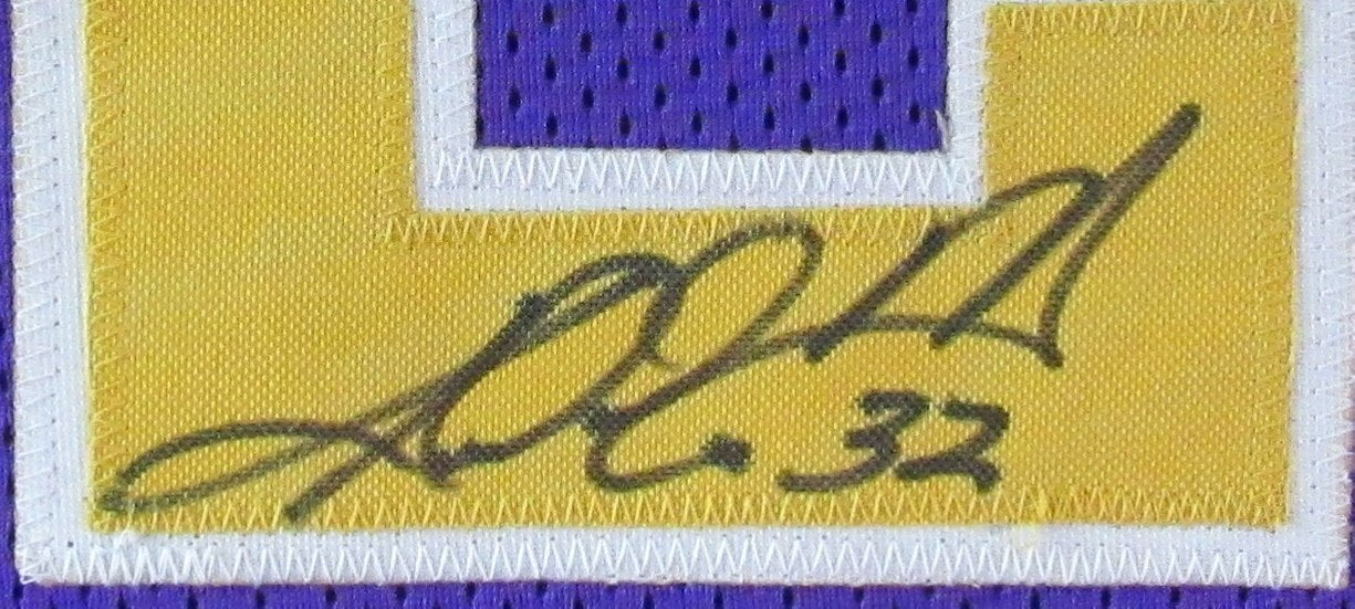 Karl Malone Autographed Jersey Utah Jazz Framed Jsa 193314