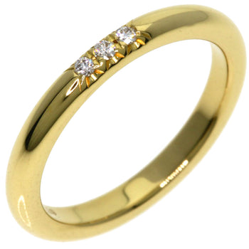 Tiffany&Co. Forever 3P Diamond Ring K18 Yellow