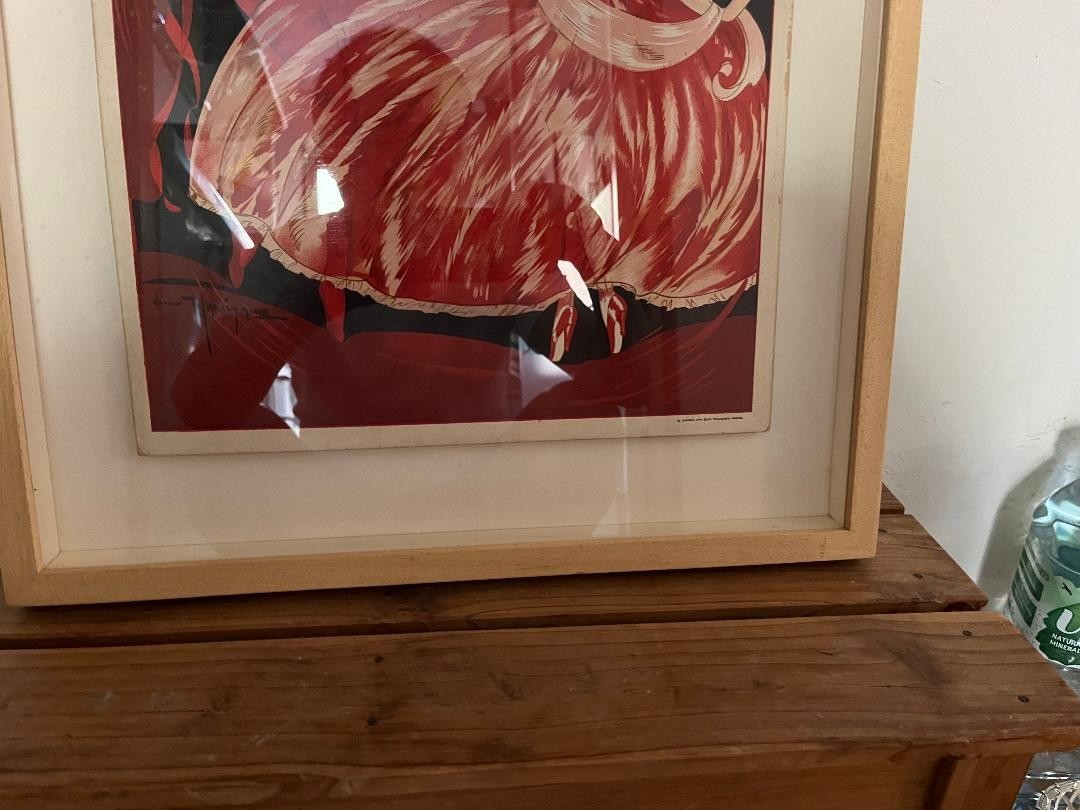 1930S French Champagne Poster  Edouard Besserat Vintage Advertising Art Framed