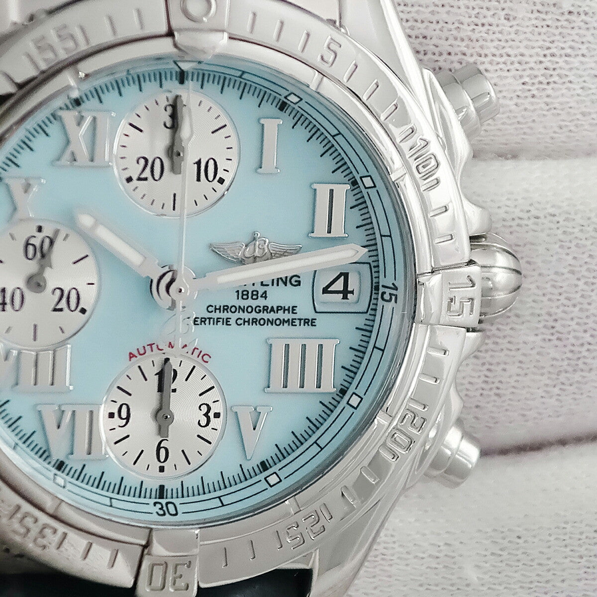 Breitling Chrono Cockpit A13358 Blue Case Size 39Mm Used Watch #3117
