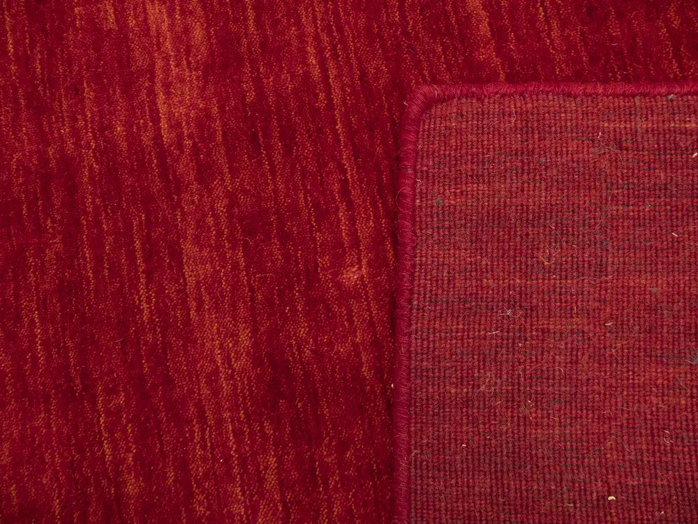 Cherry Red Gabbeh Modern Rug Tribal Square