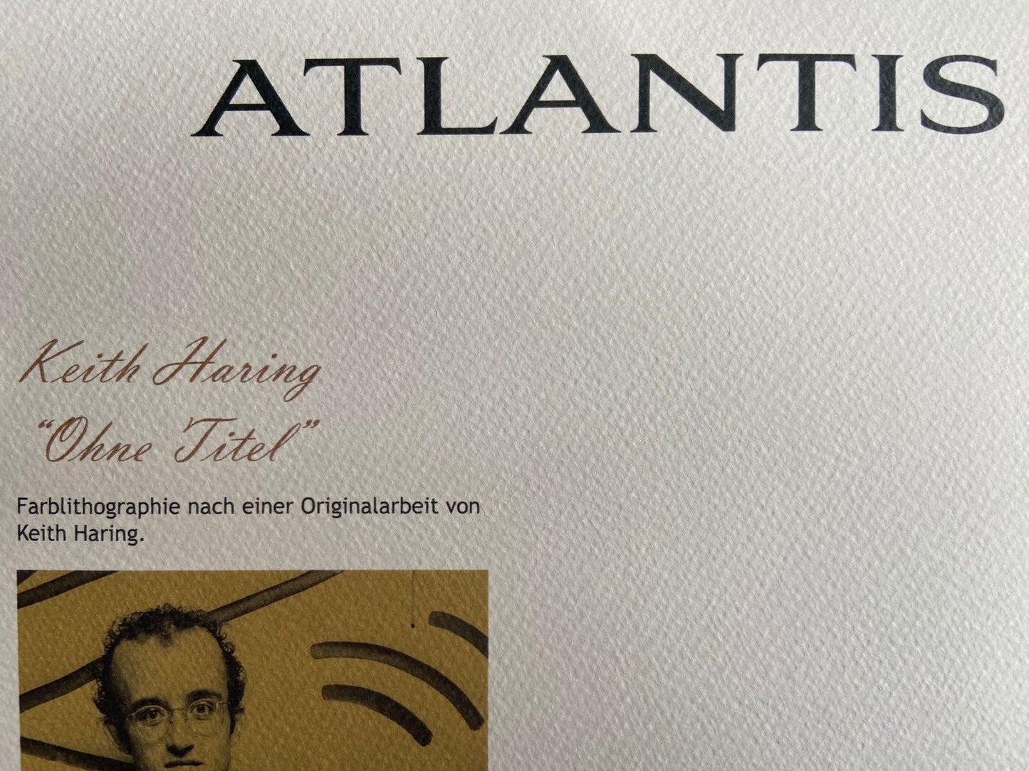 Keith Haring Lithograph From A Painting