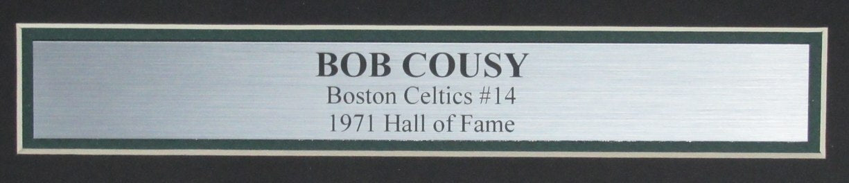 Bob Cousy Hof Autographed 11X14 Photo Boston Celtics Framed Beckett